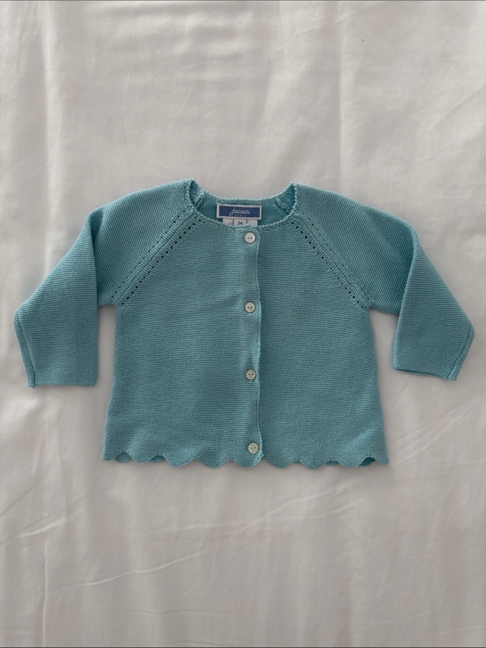 Jacadi Organic Cotton Cardigan, 3M